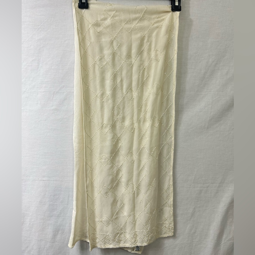Nordstrom 100% Silk Scarf with Beaded detailing
